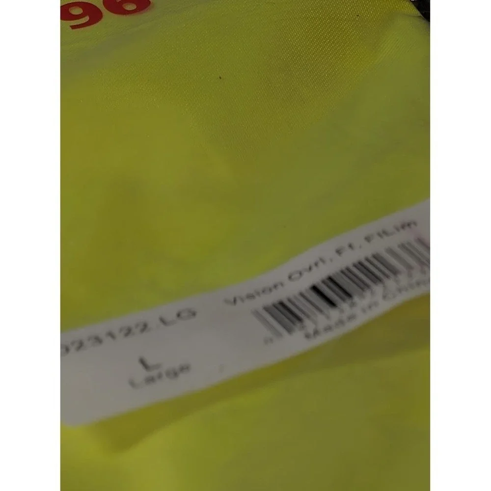 Tingley‎ Vision O23122 High Visibility Yellow Rain Coat Waterproof Jacket Large